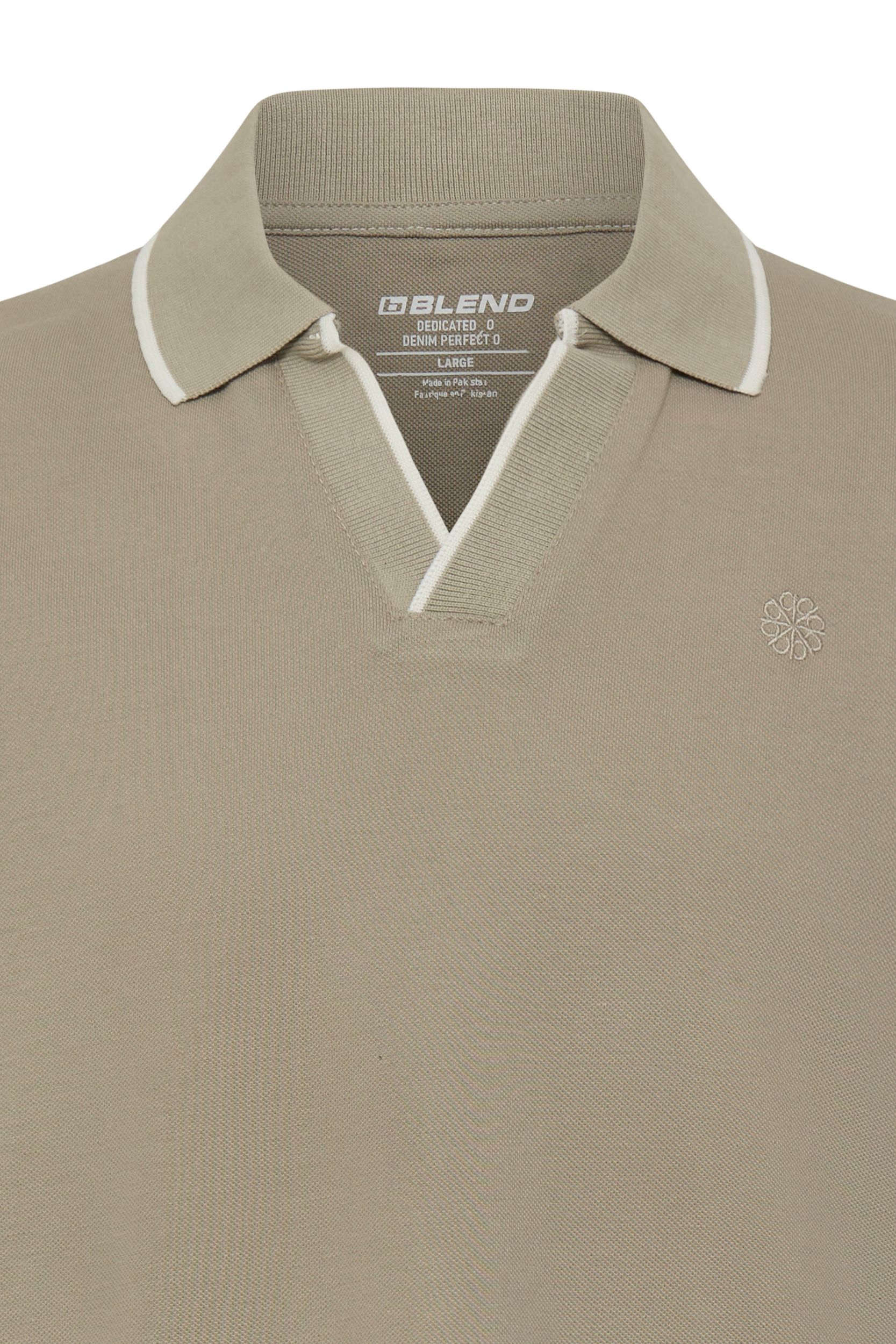 20720432-171108_171108_3.jpg Kurzarm Poloshirt Einfarbig V-Ausschnitt Polokragen