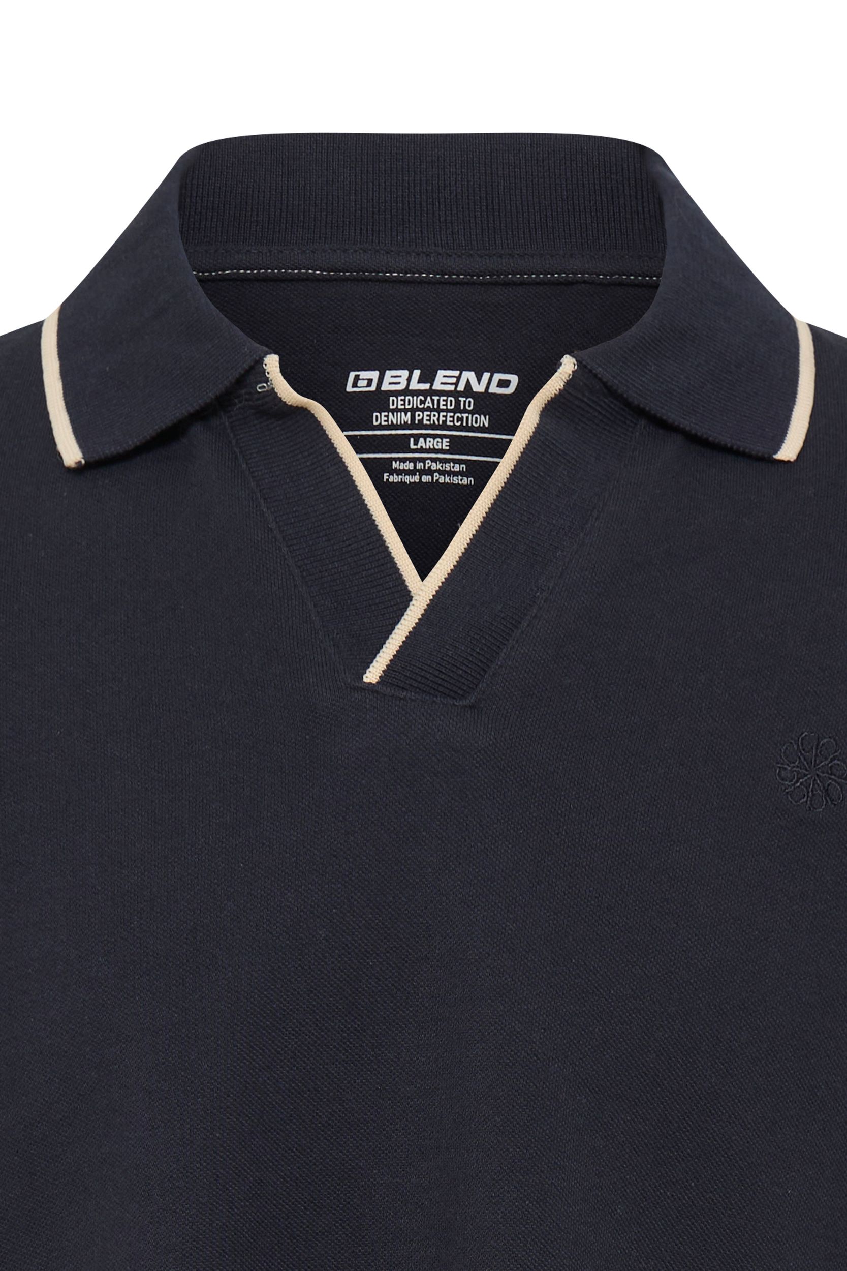 20720432-194011_194011_3.jpg Kurzarm Poloshirt Einfarbig V-Ausschnitt Polokragen