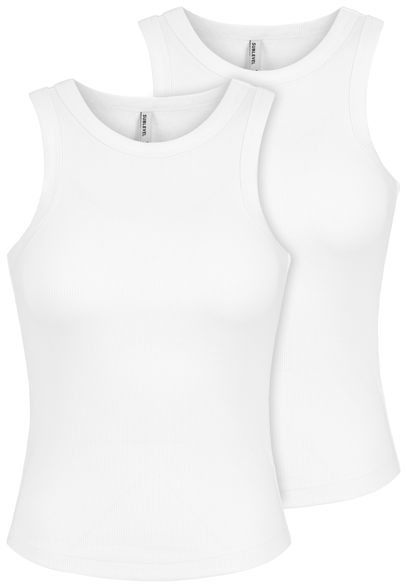 2er Pack Tanktops Rundhalsausschnitt Ärmelloses Design 2er Pack Tanktops Rundhalsausschnitt Ärmelloses Design