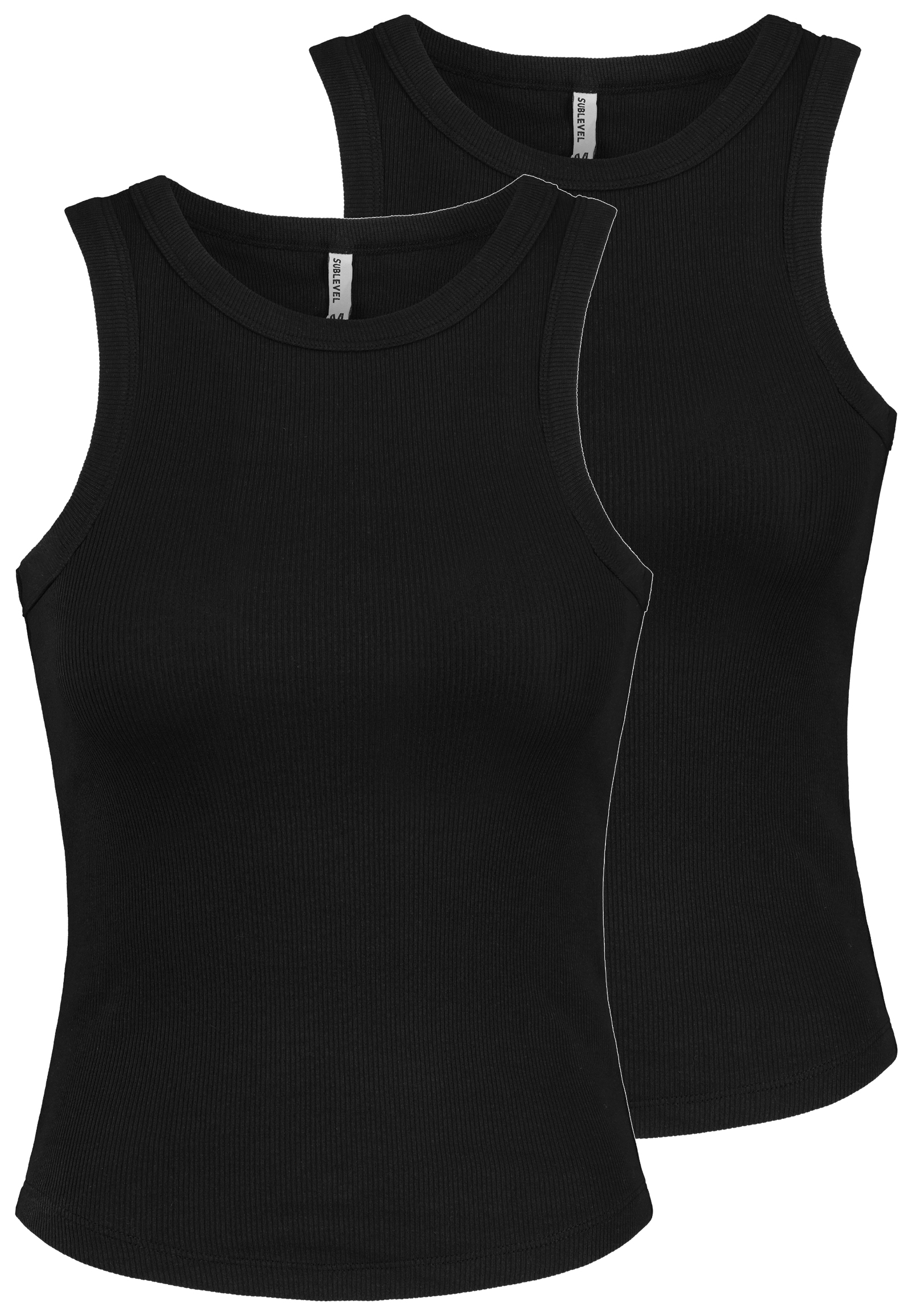 2er Pack Tanktops Rundhalsausschnitt Ärmelloses Design 2er Pack Tanktops Rundhalsausschnitt Ärmelloses Design