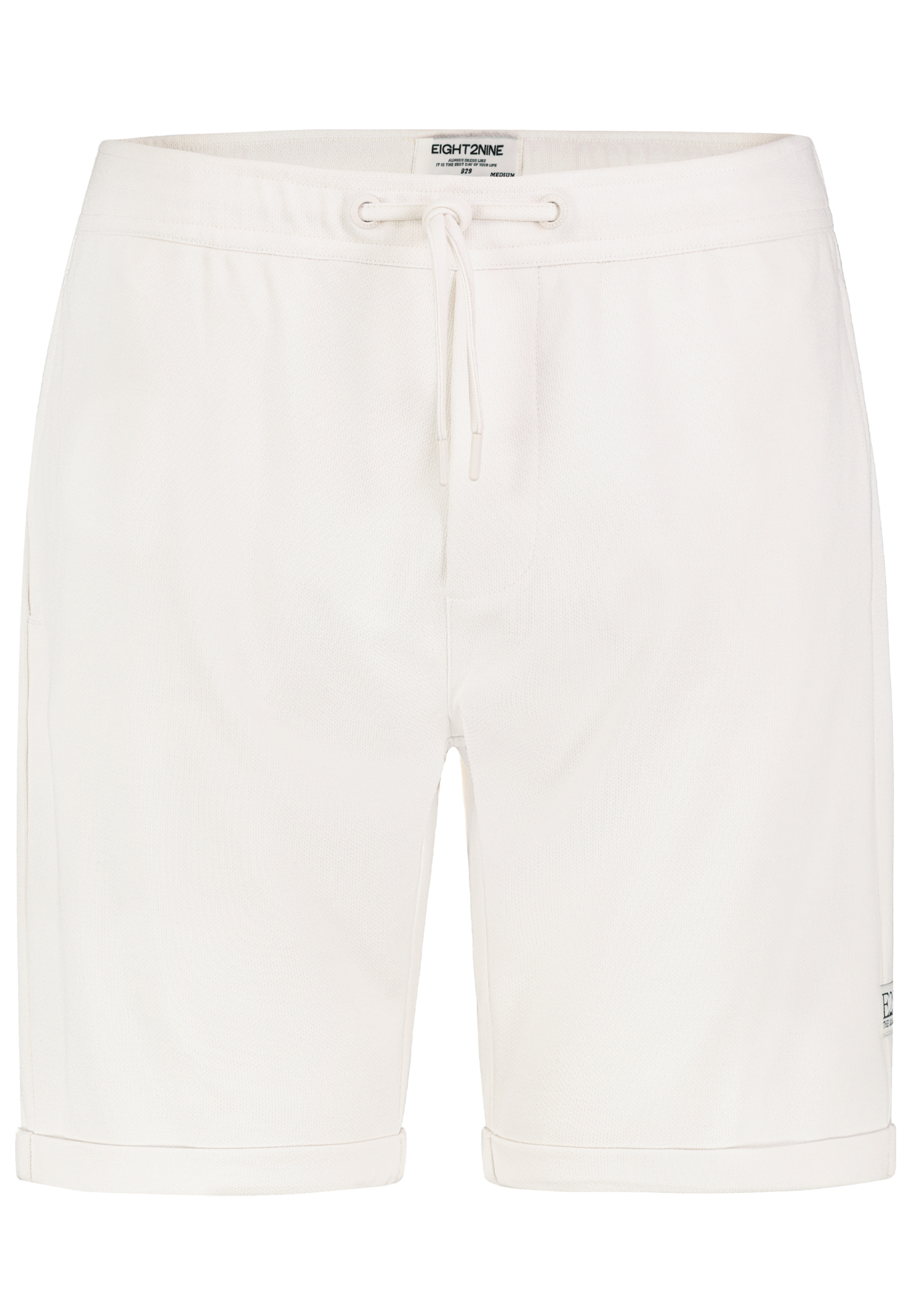 Eight 2 Nine Bequeme Shorts Kordelzug Gesäßtaschen Freizeitlook – Weiß, Bild 1