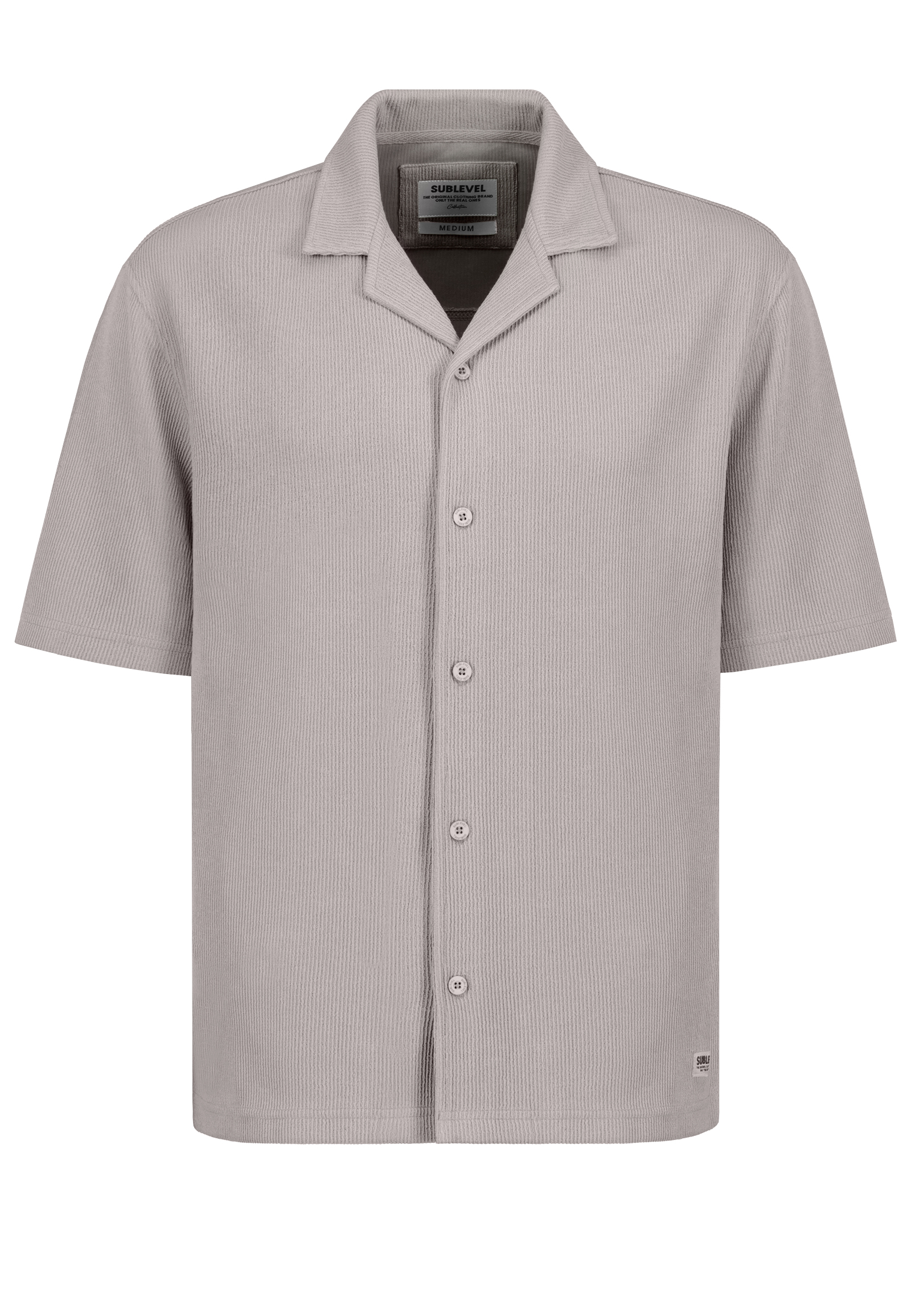 H68014BA11354A1NO_20300_V.jpg Bequemes Kurzarmshirt Reverskragen Knopfleiste Modisch