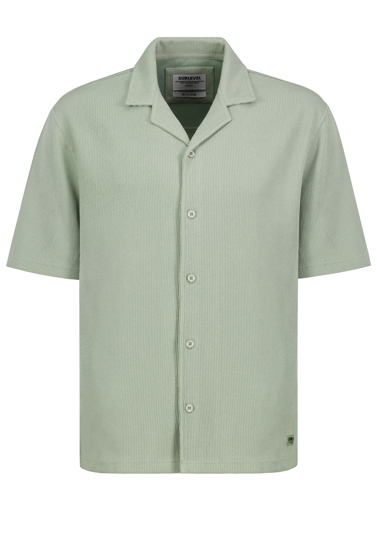 H68014BA11354A2NO_12200_V.jpg Bequemes Kurzarmshirt Reverskragen Knopfleiste Modisch