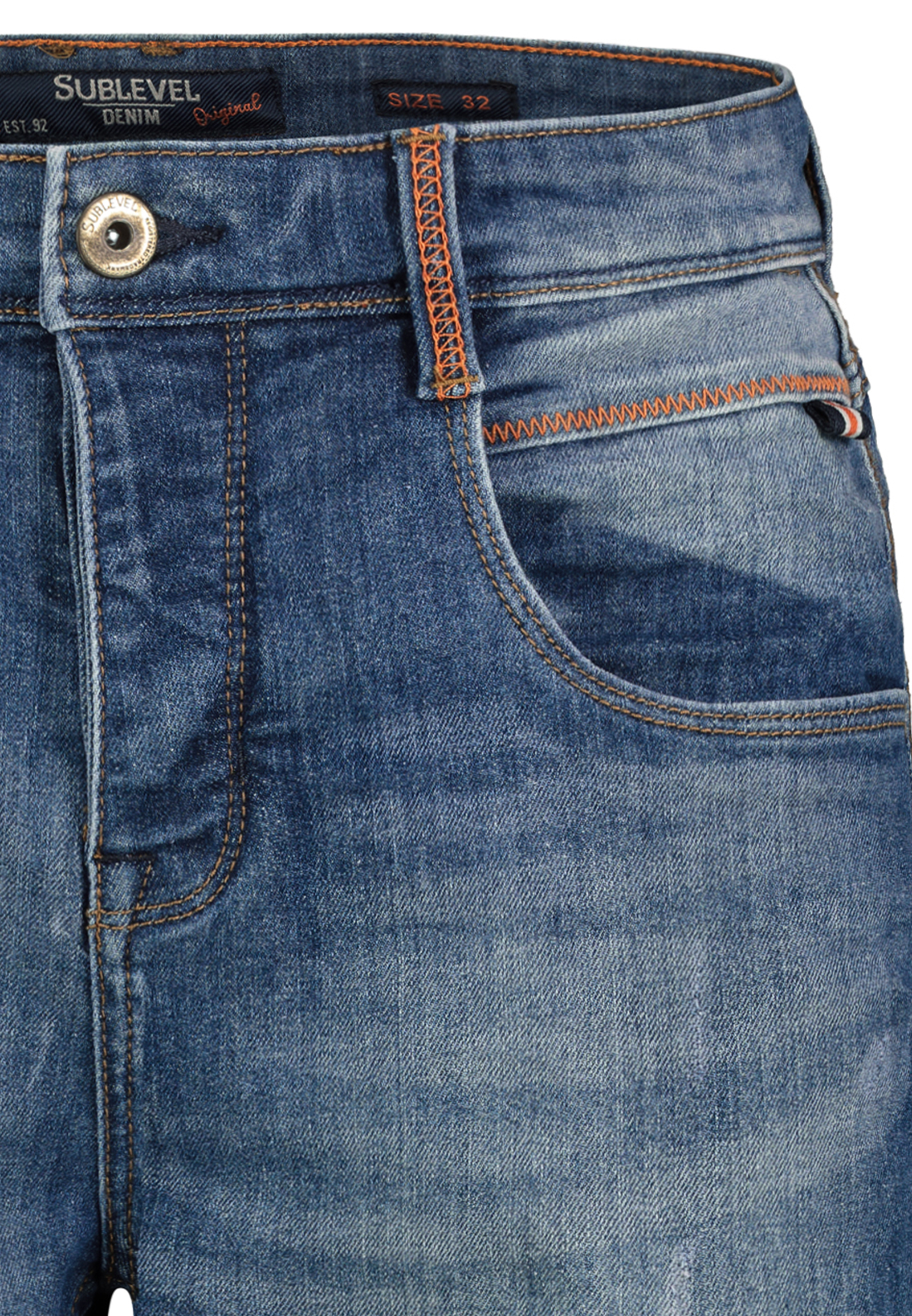 Jeansshorts Used Waschung Klassischer Freizeit Stil Jeansshorts Used Waschung Klassischer Freizeit Stil