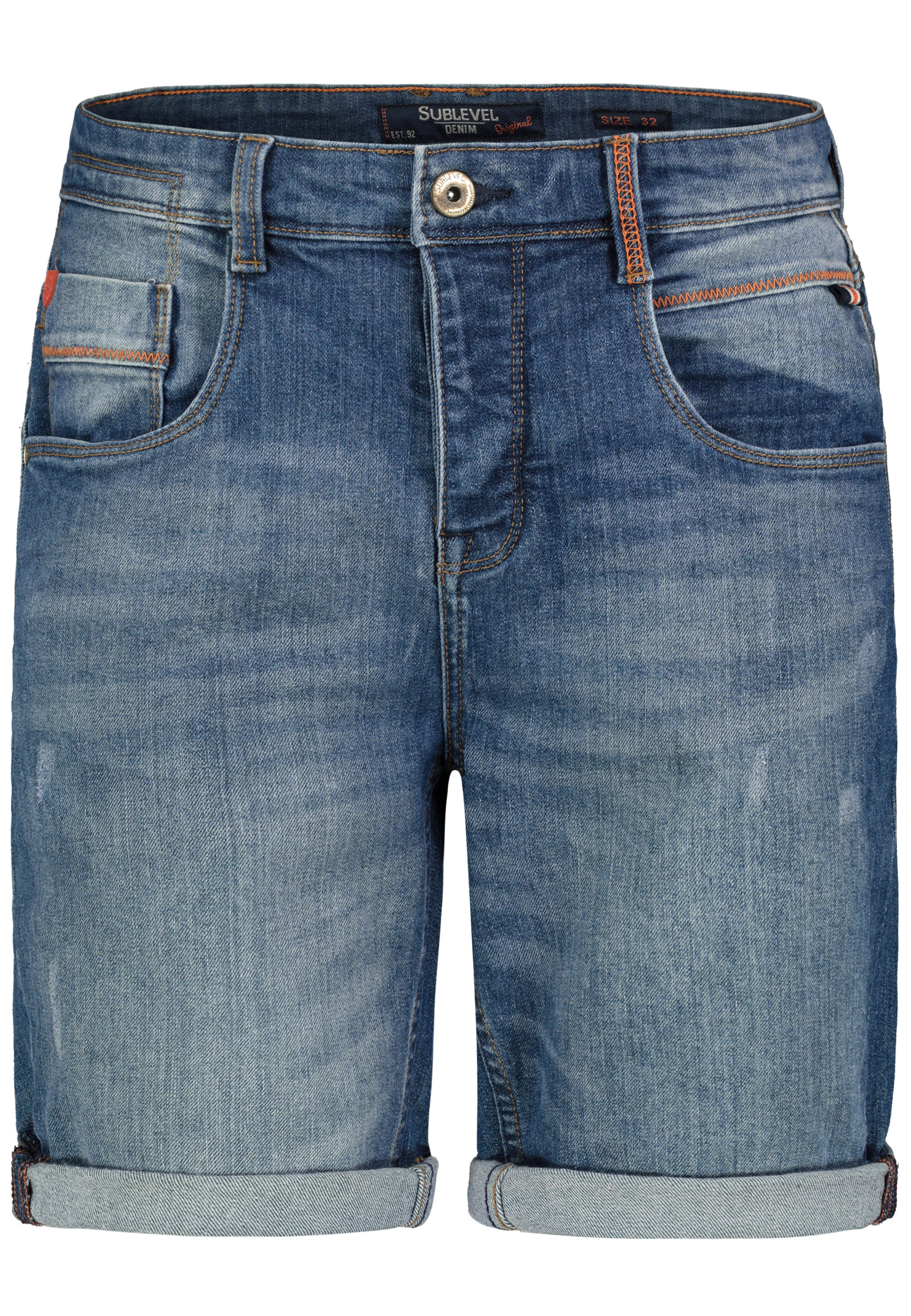Jeansshorts Used Waschung Klassischer Freizeit Stil Jeansshorts Used Waschung Klassischer Freizeit Stil