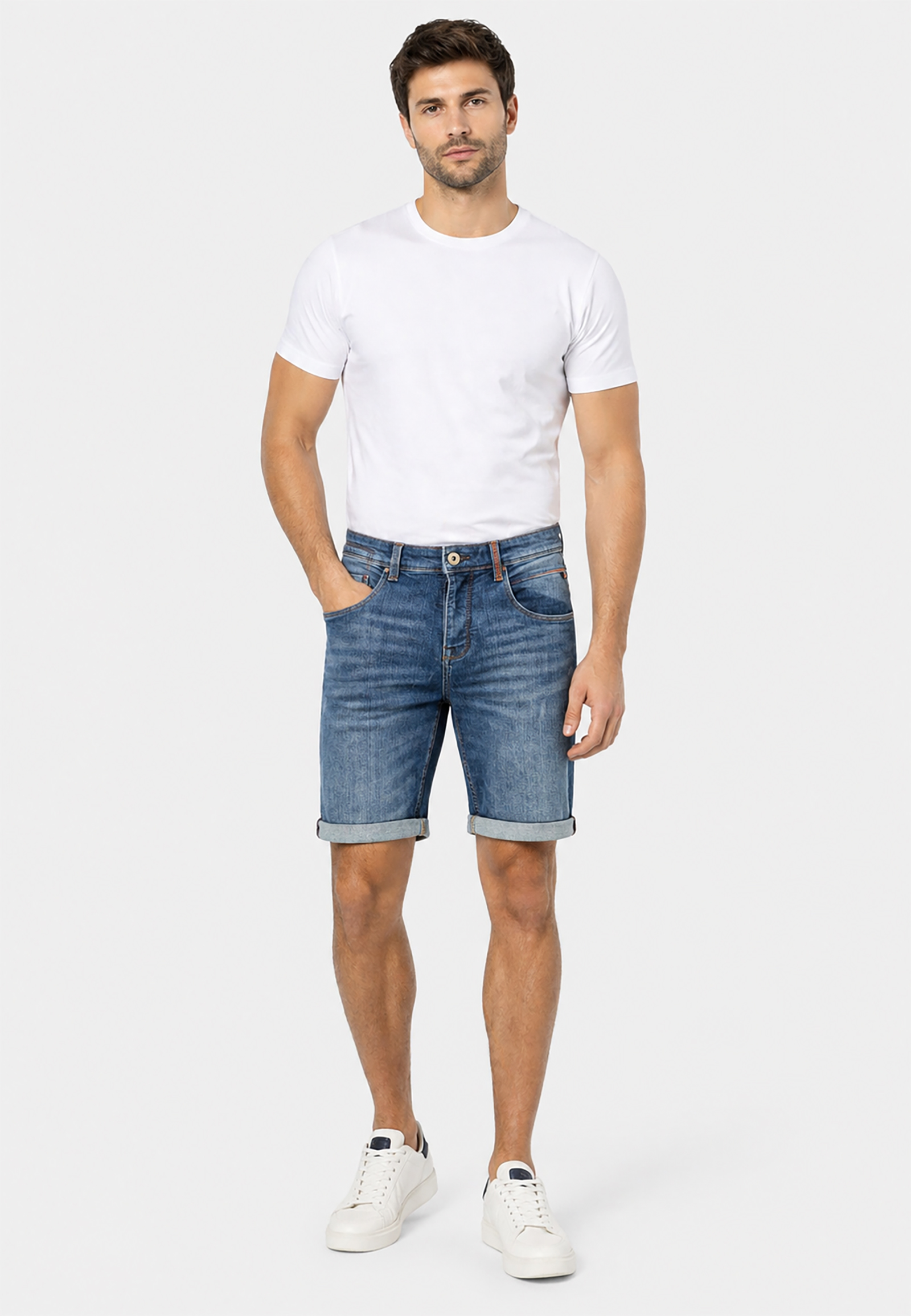 Jeansshorts Used Waschung Klassischer Freizeit Stil Jeansshorts Used Waschung Klassischer Freizeit Stil
