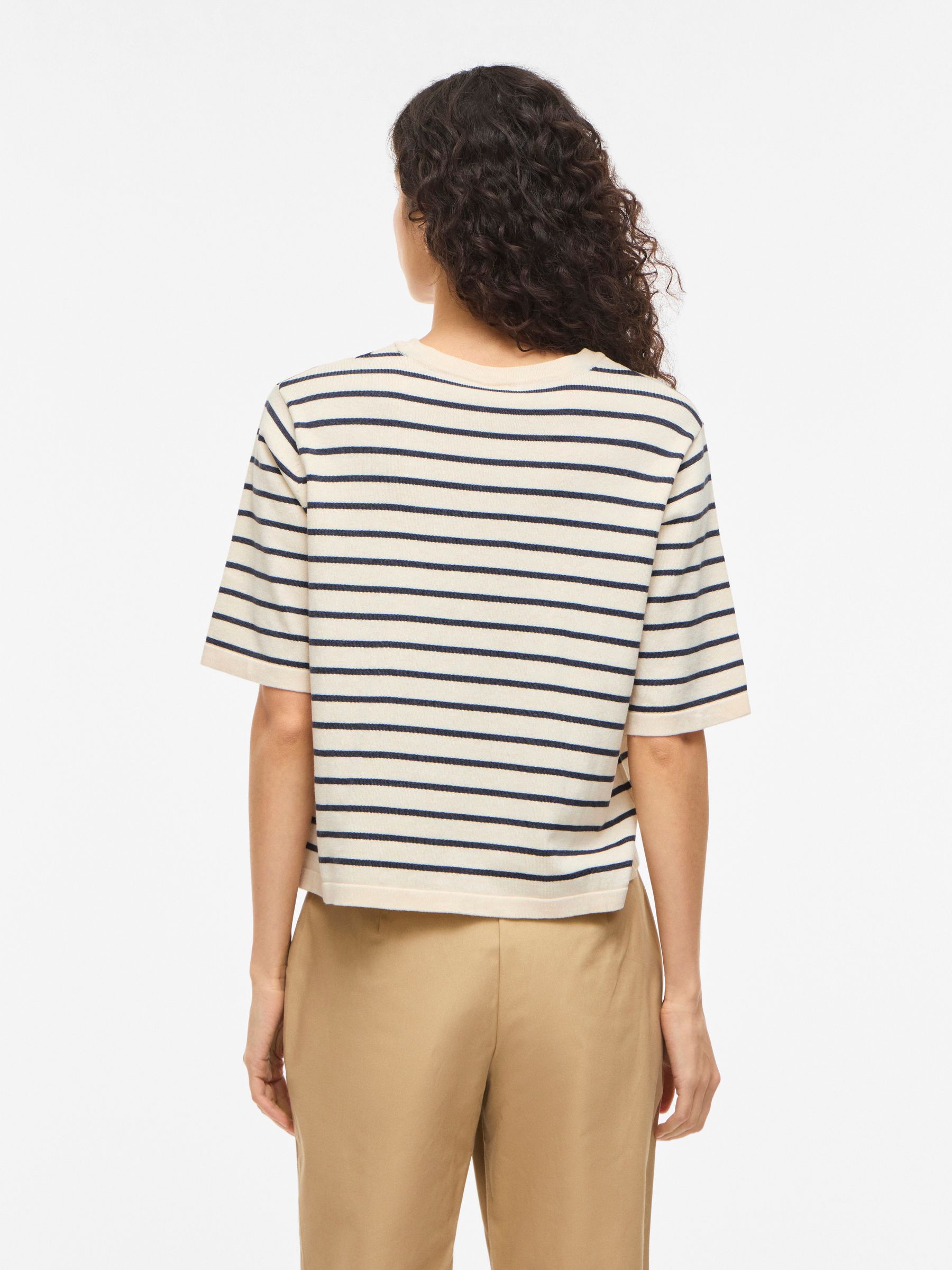 14112136_4937210_5.jpg Knit Top Kurzarm Lockerschnitt Minimaldesign Casuallook