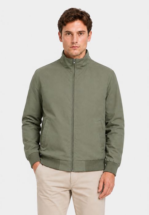 Blend BLEND Übergangsjacke Reißverschluss Hochabschließender Kragen – Grün, Bild 3