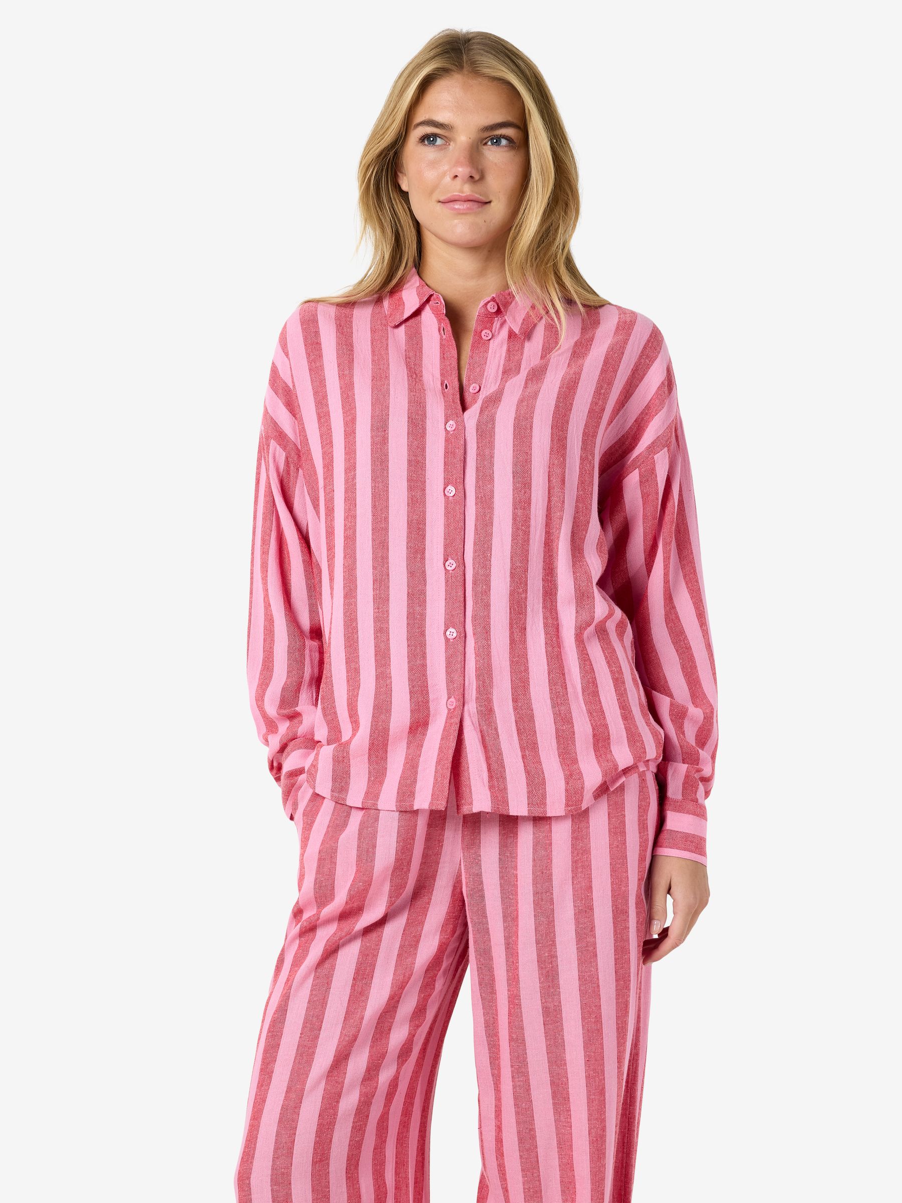 27026486_4971711_2.jpg Langarm Gestreifte Bluse Streifen Stilvoll Knopfleiste
