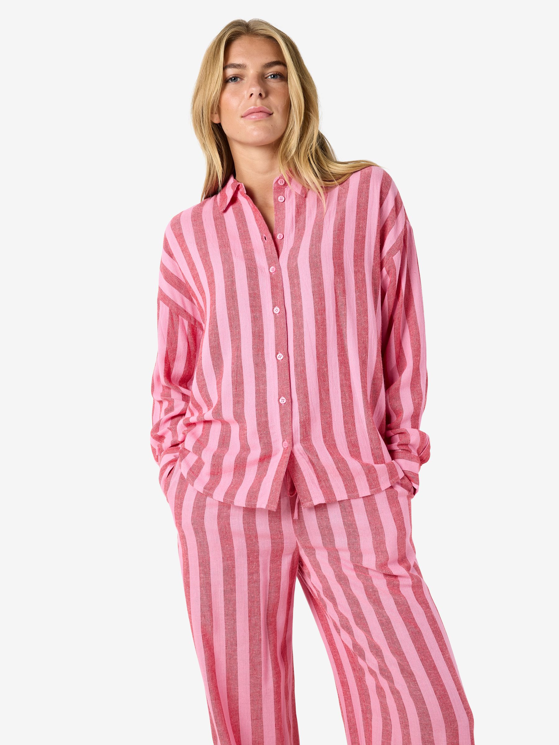 27026486_4971711_6.jpg Langarm Gestreifte Bluse Streifen Stilvoll Knopfleiste