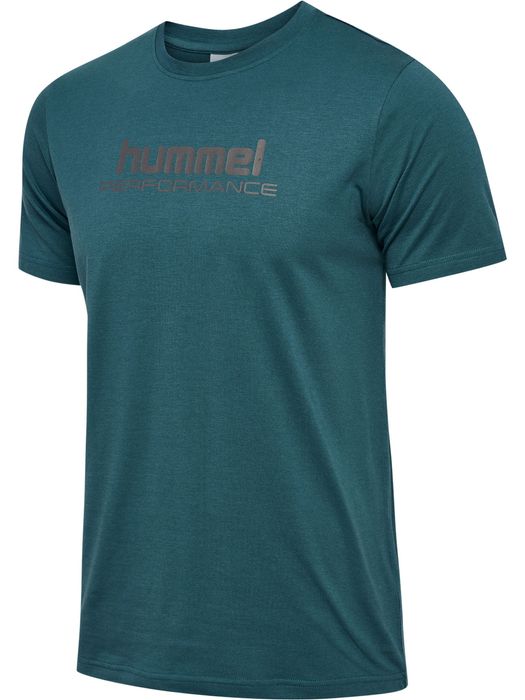 hummel Kurzarmshirt Rundhalsausschnitt Normaler Schnitt Print, Farbe: Grün