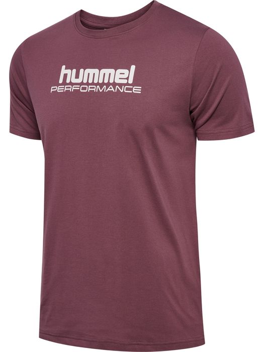 hummel Kurzarmshirt Rundhalsausschnitt Normaler Schnitt Print, Farbe: Rot