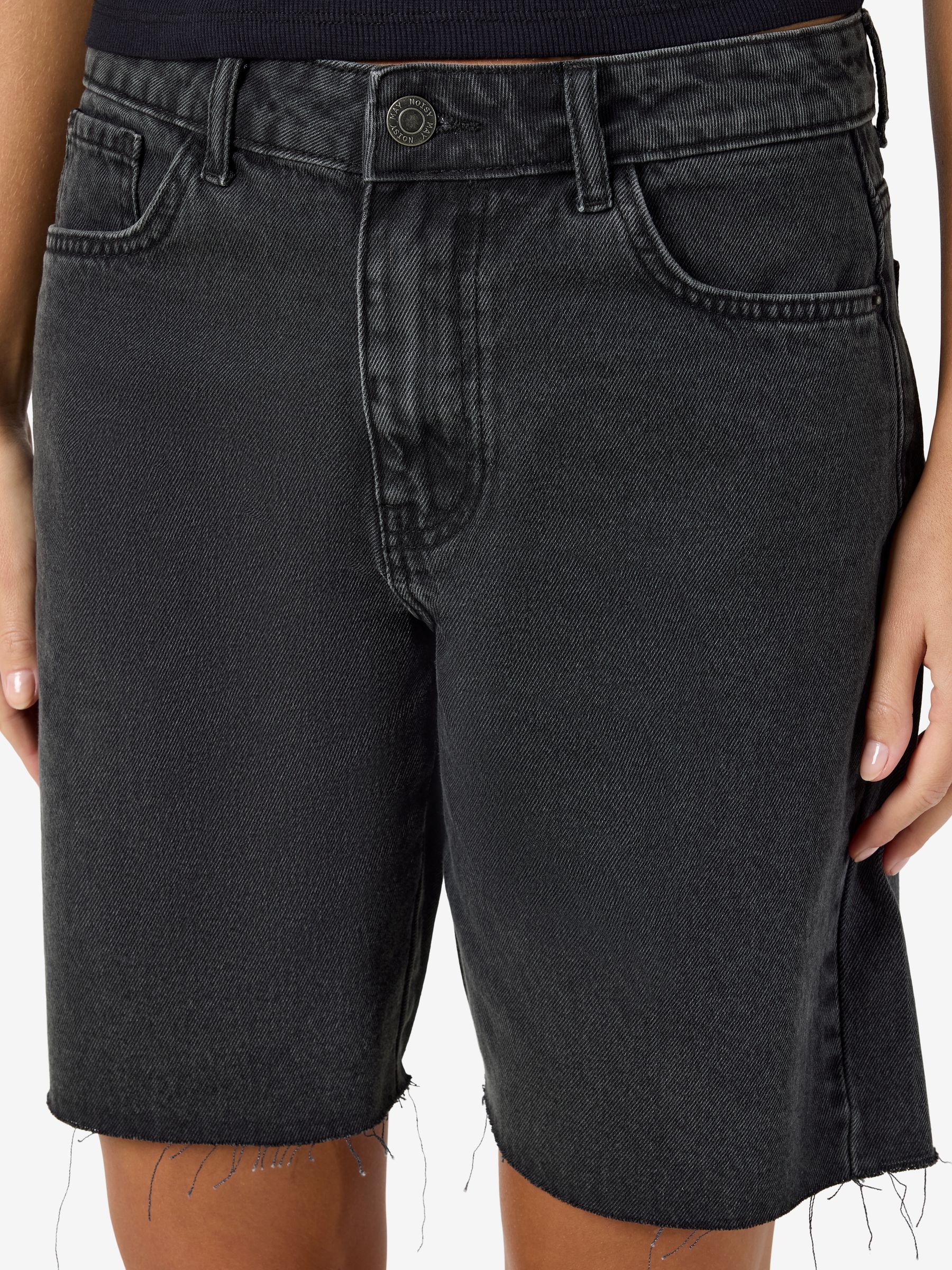 27036599_4918140_5.jpg Knielang Jeansshorts Loose Fit Sommer Reißverschluss