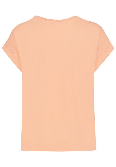 Eight 2 Nine Kurzarmshirt Rundhalsausschnitt Spruchdruck Lässig – Orange, Bild 3