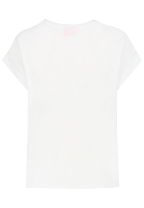 Eight 2 Nine Kurzarmshirt Rundhalsausschnitt Spruchdruck Lässig – Weiß, Bild 3