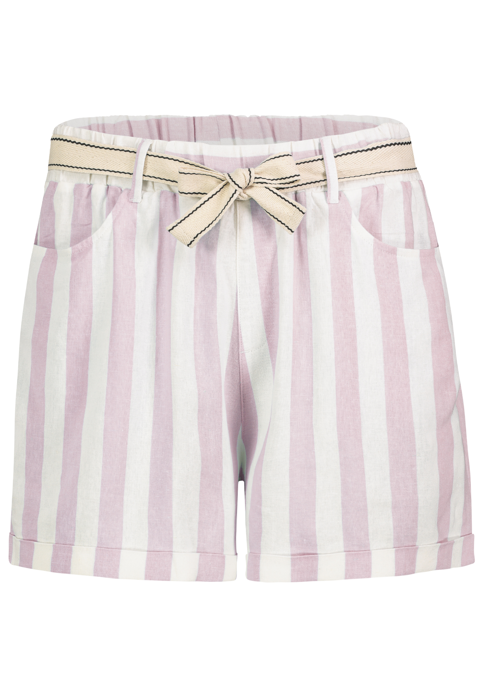 Stilvolle Stoffshorts Eingrifftaschen Zierschleife Stilvolle Stoffshorts Eingrifftaschen Zierschleife