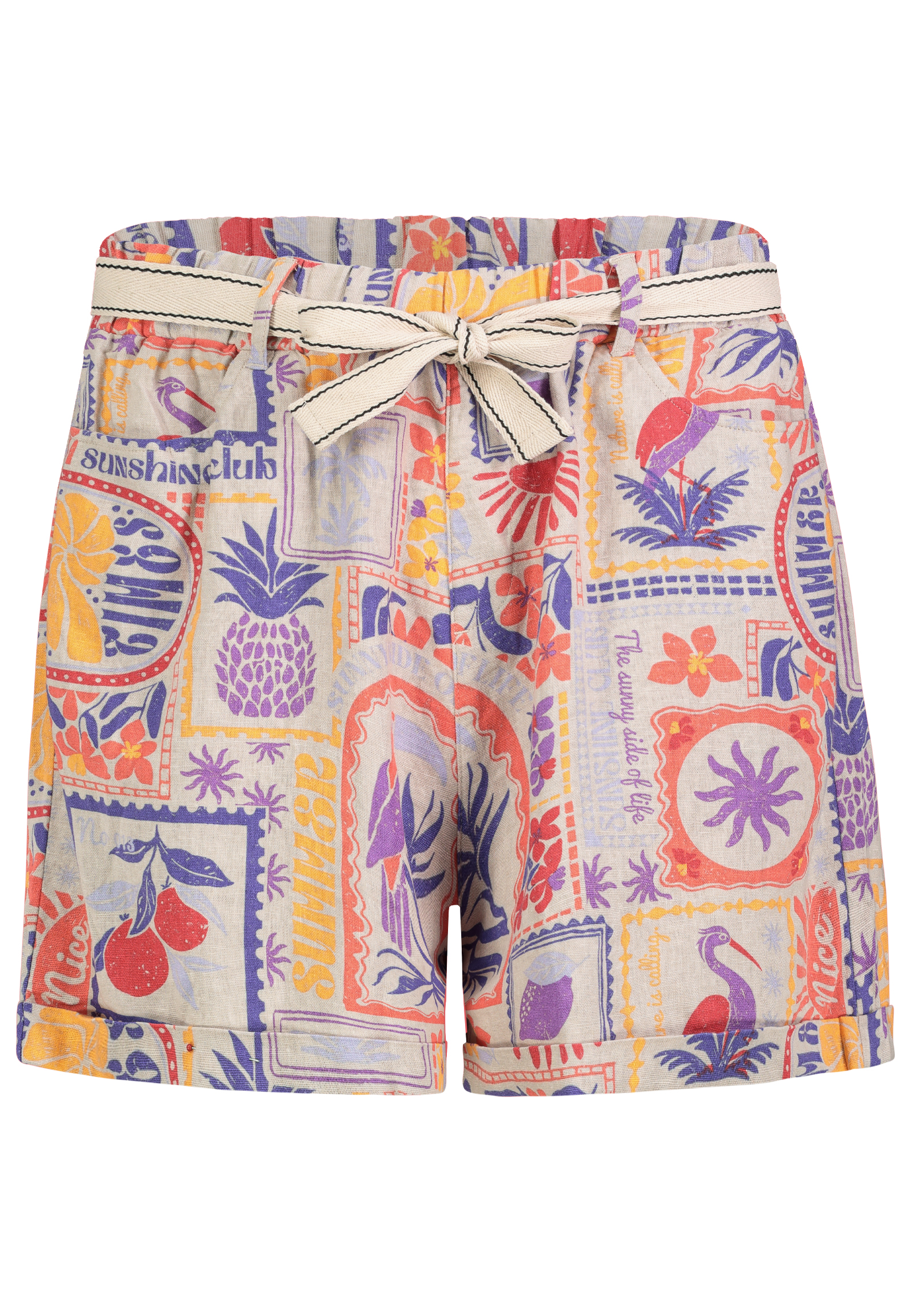 Stilvolle Stoffshorts Eingrifftaschen Zierschleife Stilvolle Stoffshorts Eingrifftaschen Zierschleife