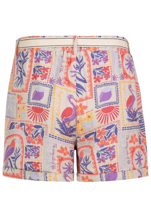 Eight 2 Nine Stilvolle Stoffshorts Eingrifftaschen Zierschleife – Beige, Bild 4