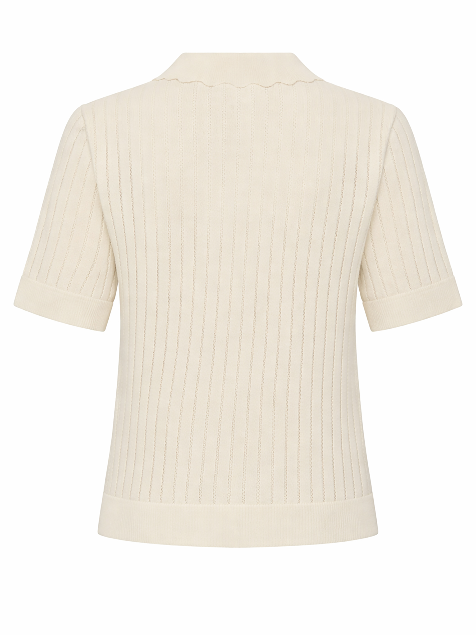 Kurzarm Cardigan Einfarbig Strickstruktur Polokragen Kurzarm Cardigan Einfarbig Strickstruktur Polokragen