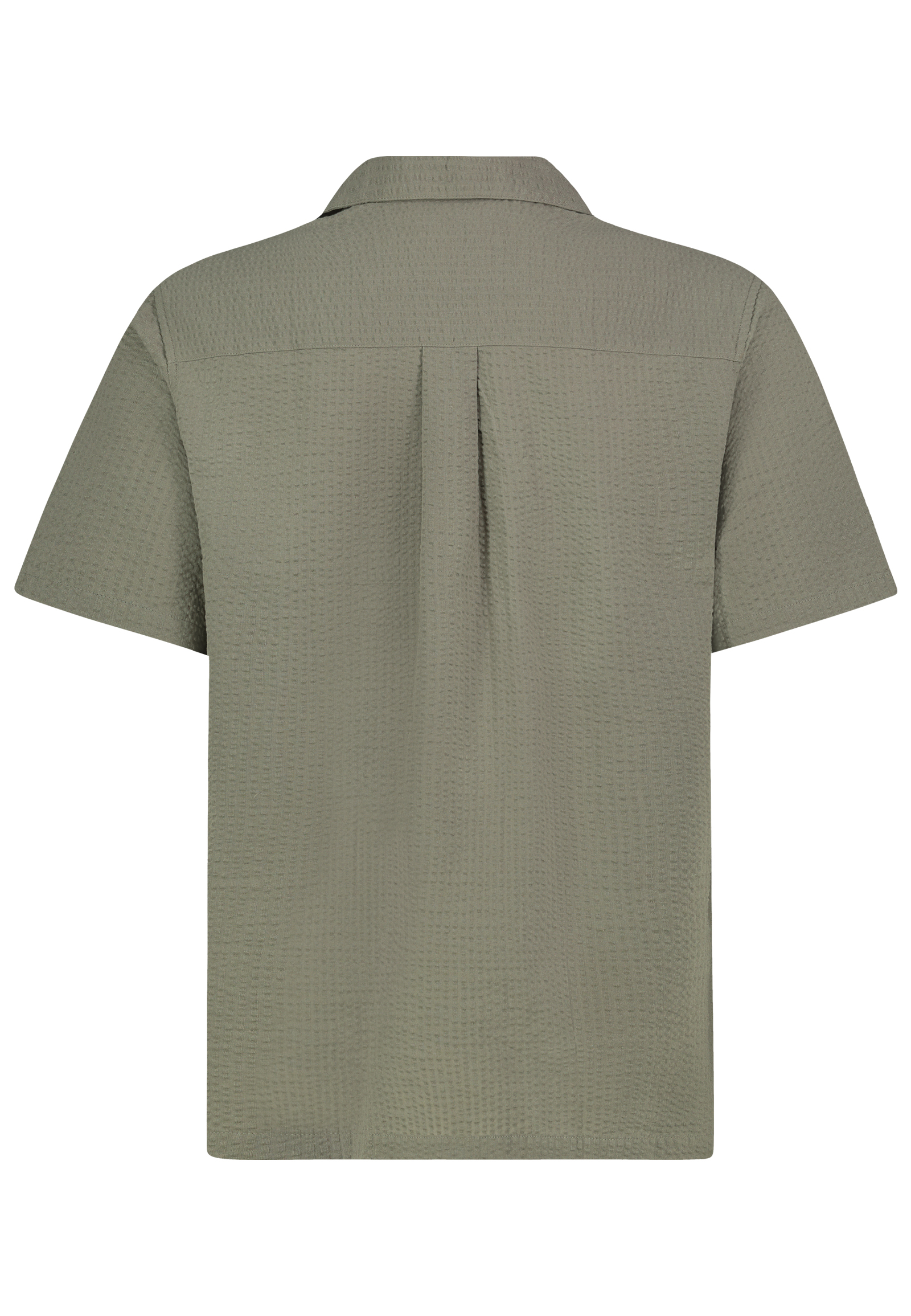 H70069AG11167A_12300_H.jpg Bequemes Kurzarmshirt Knopfleiste Einfarbig Casual