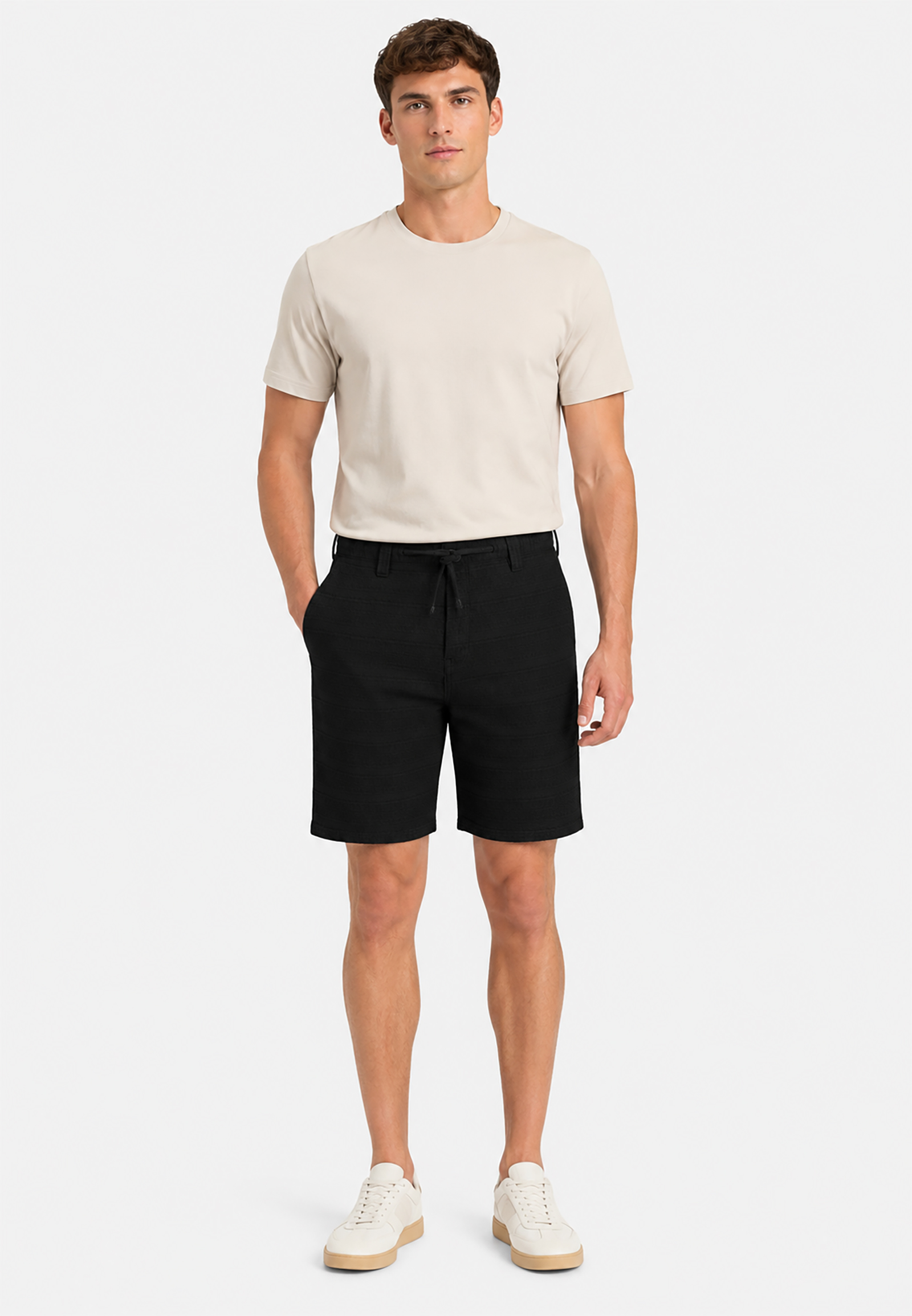 Casual Chinoshorts Eingrifftaschen Kordelzug Einfarbig Casual Chinoshorts Eingrifftaschen Kordelzug Einfarbig