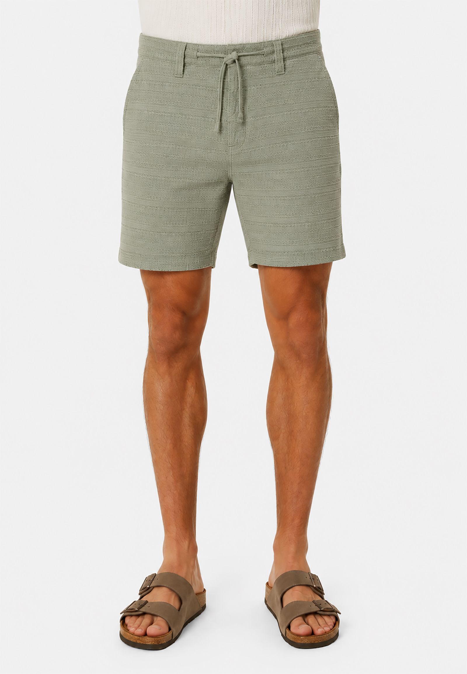 Eight 2 Nine EIGHT 2 NINE Casual Chinoshorts Eingrifftaschen Kordelzug – Grün, Bild 1