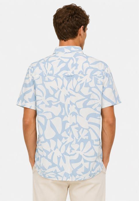 Eight 2 Nine EIGHT 2 NINE Bequemes Kurzarmhemd Knopfleiste Regular Fit – Blau, Bild 4