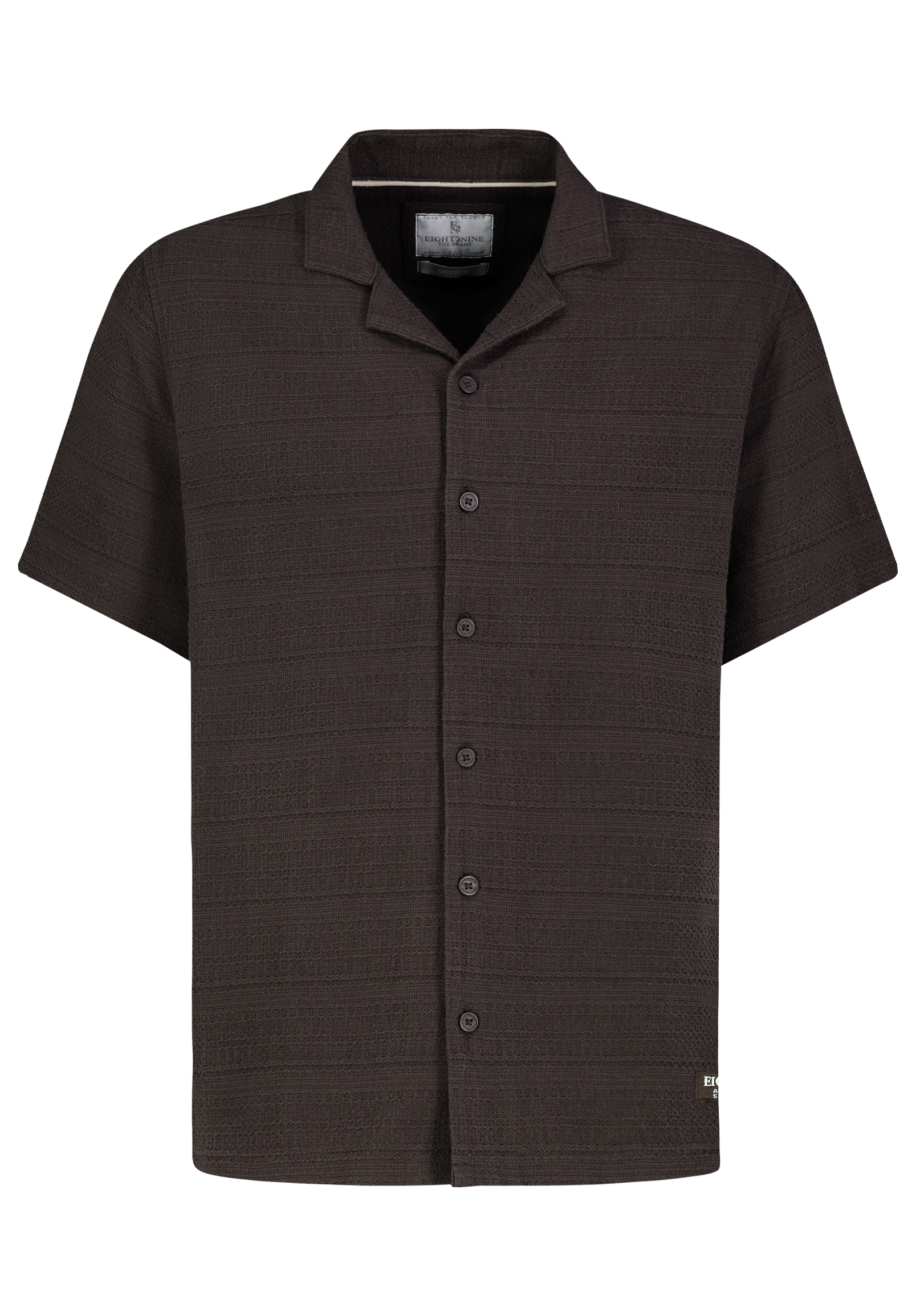 H73803AG11344A4_21400_V.jpg Bequemes Kurzarmshirt V-Ausschnitt Unifarben Casual