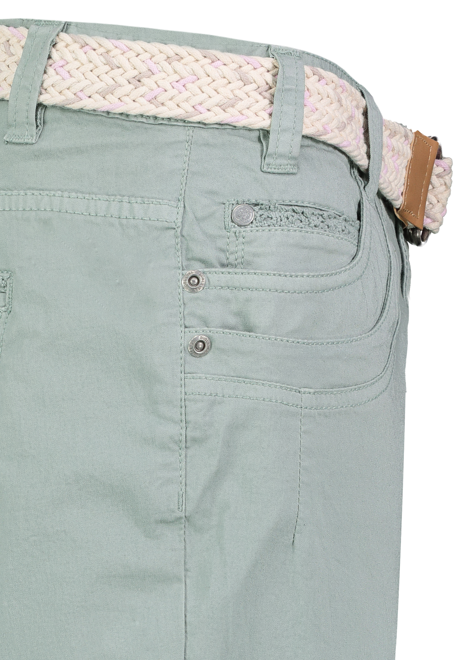 D60530BM62523CA2NO_12200_D2.jpg Stilvolle Shorts Flechtgürtel Seitentaschen Alltag