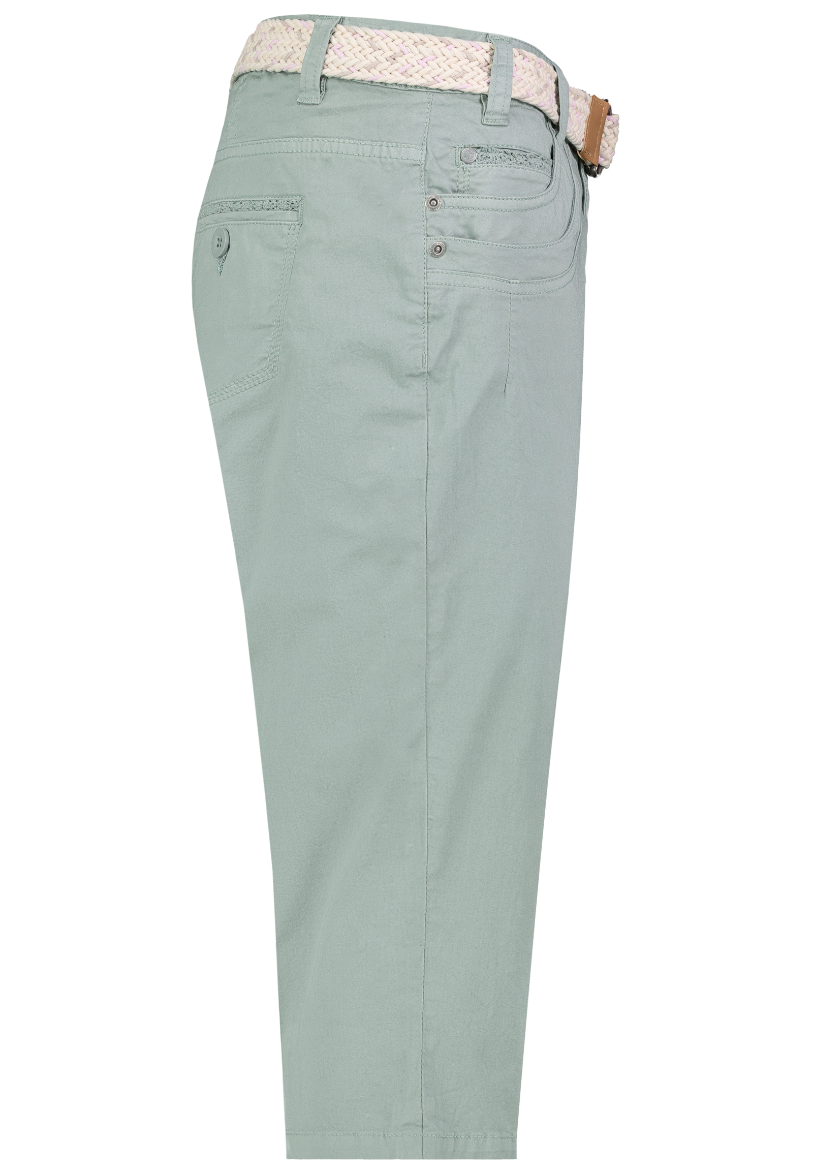 D60530BM62523CA2NO_12200_S1.jpg Stilvolle Shorts Flechtgürtel Seitentaschen Alltag