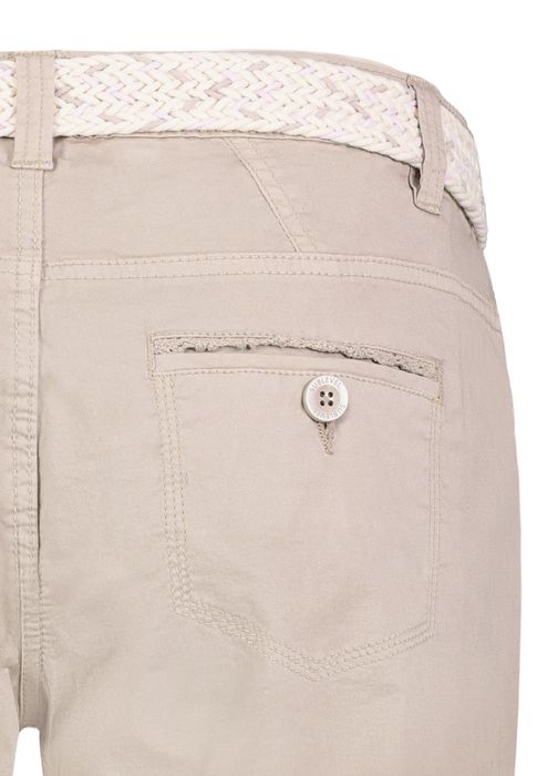 Sublevel Stilvolle Shorts Flechtgürtel Seitentaschen Alltag – Beige, Bild 5