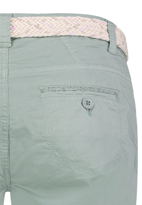 Sublevel Stilvolle Shorts Flechtgürtel Seitentaschen Alltag – Hellgrün, Bild 3