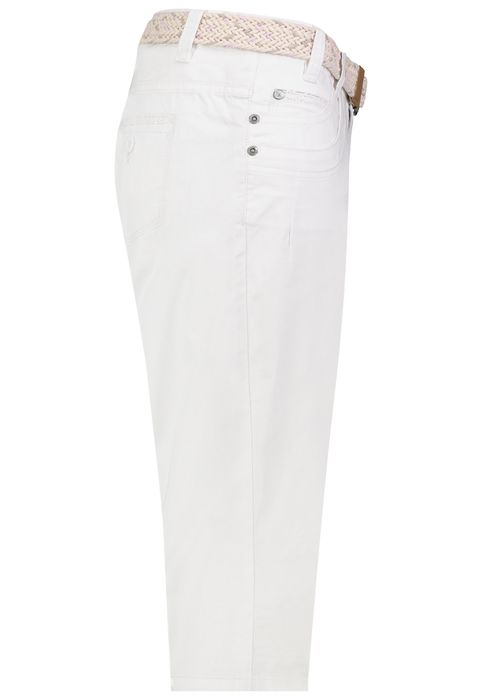 Sublevel Stilvolle Shorts Flechtgürtel Seitentaschen Alltag – Weiß, Bild 3