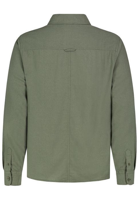 Eight 2 Nine EIGHT 2 NINE Einfarbiges Langarmhemd Button Down Kragen Einfarbig – Grün, Bild 3