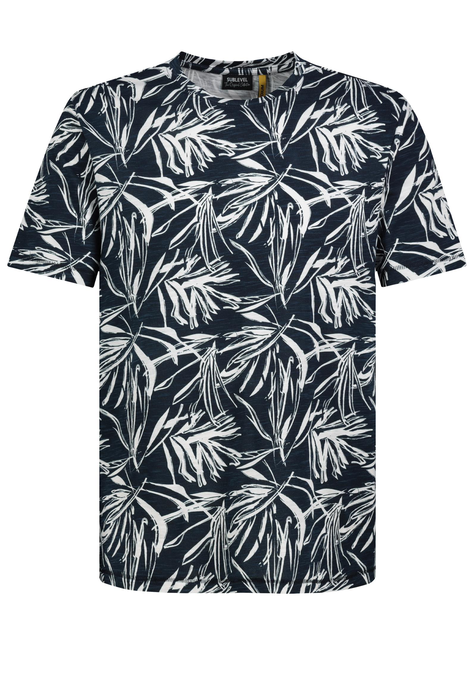 Kurzarmshirt Rundhalsausschnitt Geblümt Gerade Passform Kurzarmshirt Rundhalsausschnitt Geblümt Gerade Passform