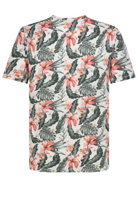 Eight 2 Nine EIGHT 2 NINE Kurzarmshirt Rundhalsausschnitt Floralem Print Basic – Weiß, Bild 3