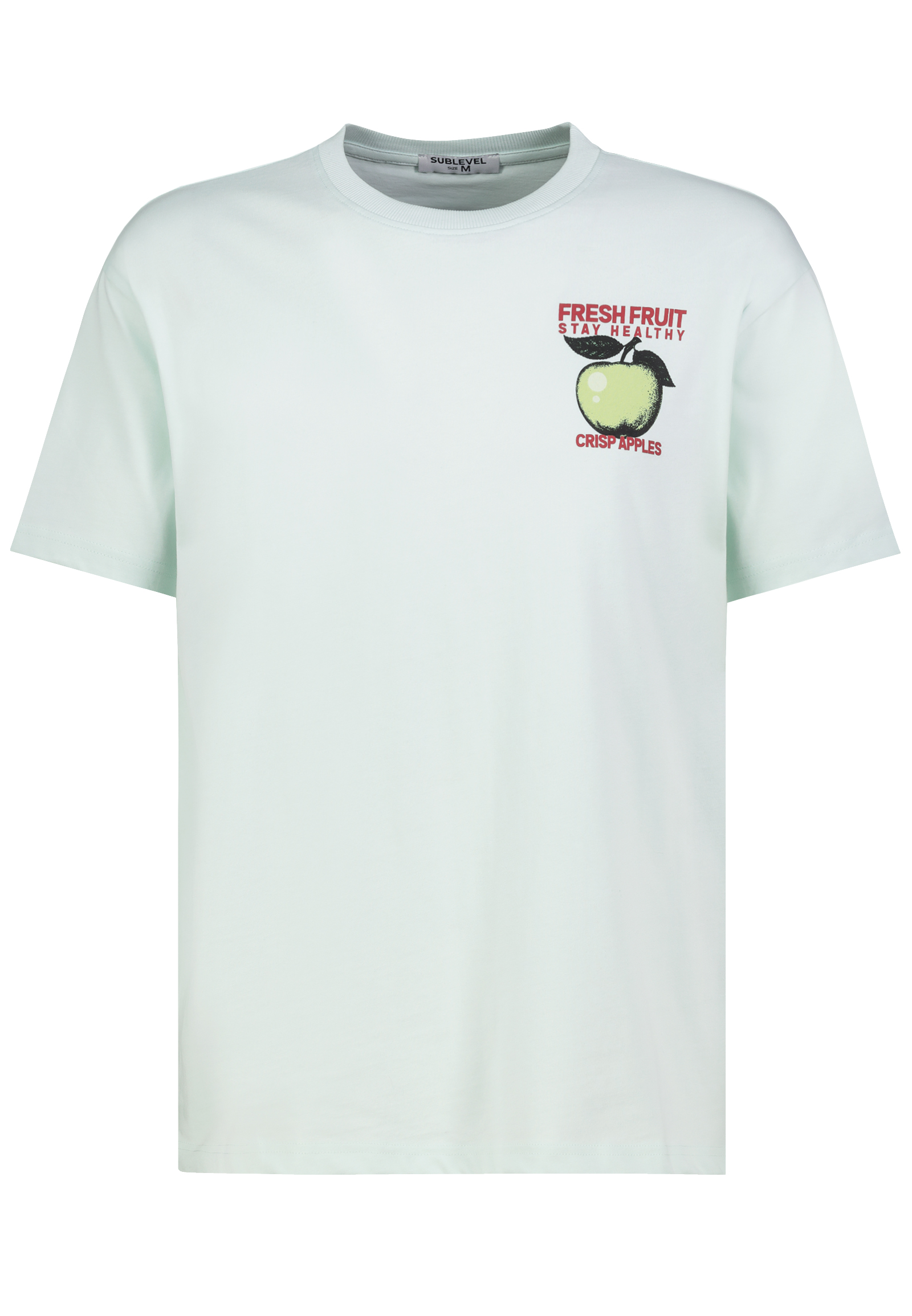 Sublevel Sublevel Kurzarmshirt Rundhalsausschnitt Foto Print Stilvoll – Grün, Bild 1