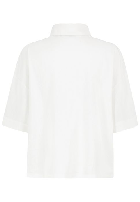 Eight 2 Nine EIGHT 2 NINE Kurzarm Bluse Hemdblusenkragen Knopfleiste – Weiß, Bild 3