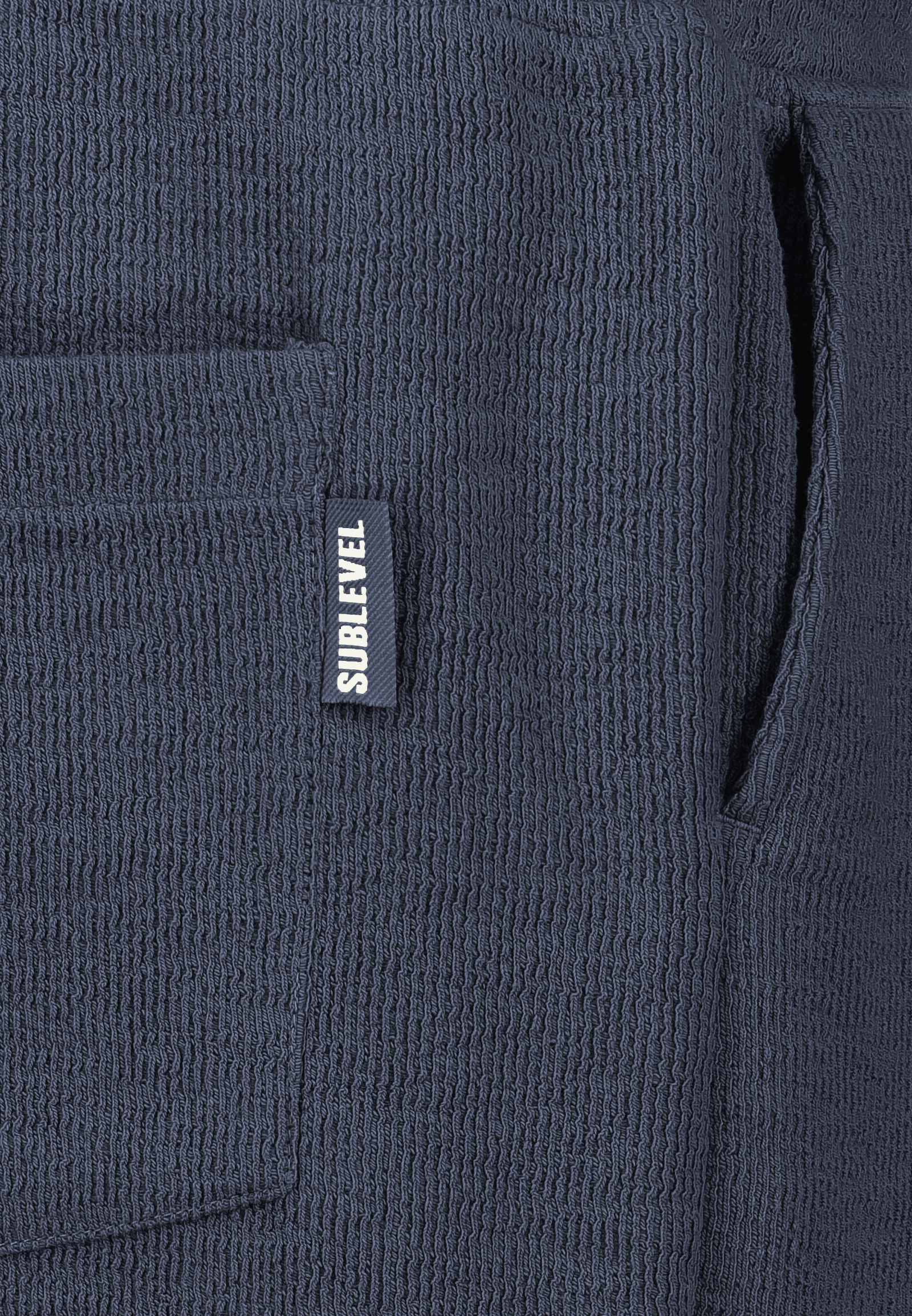 Sublevel Sublevel Stilvolle Kurze Hose Kordelzug Freizeitbekleidung Sport – Blau, Bild 2