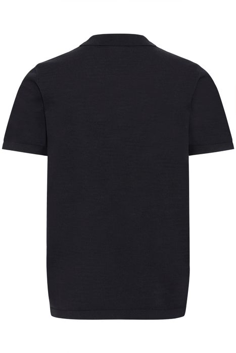 Blend BLEND Kurzarm Poloshirt V-Ausschnitt Haifischkragen Basic – Schwarz, Bild 6