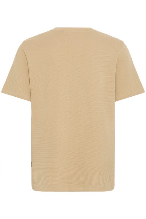 Blend BLEND Kurzarmshirt Rundhalsausschnitt Normaler Schnitt Basic – Beige, Bild 7