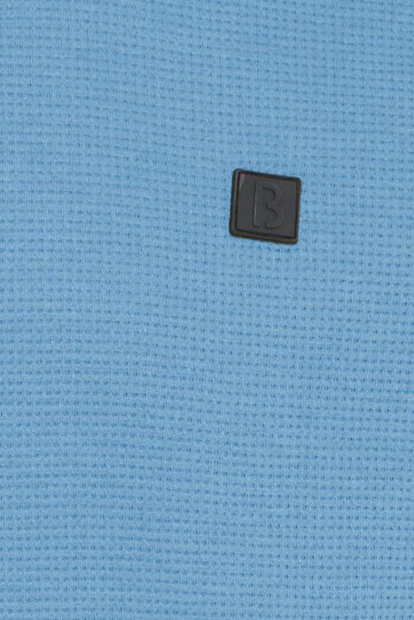 Blend BLEND Kurzarmshirt Rundhalsausschnitt Normaler Schnitt Basic – Blau, Bild 5