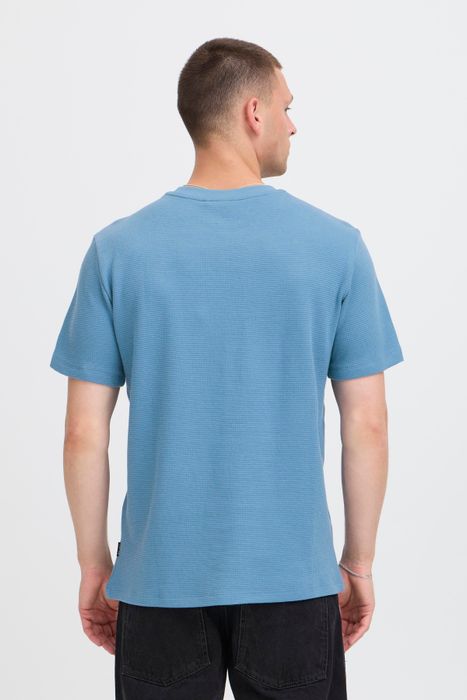Blend BLEND Kurzarmshirt Rundhalsausschnitt Normaler Schnitt Basic – Blau, Bild 6