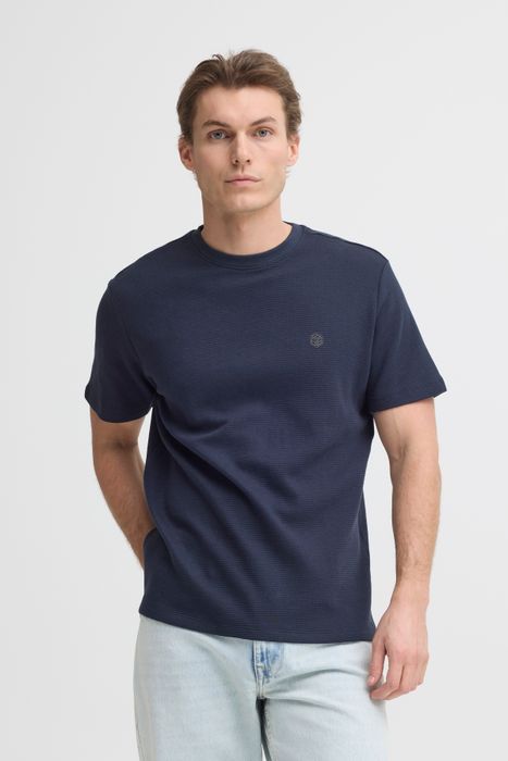 Blend BLEND Kurzarmshirt Rundhalsausschnitt Normaler Schnitt Basic – Blau, Bild 3