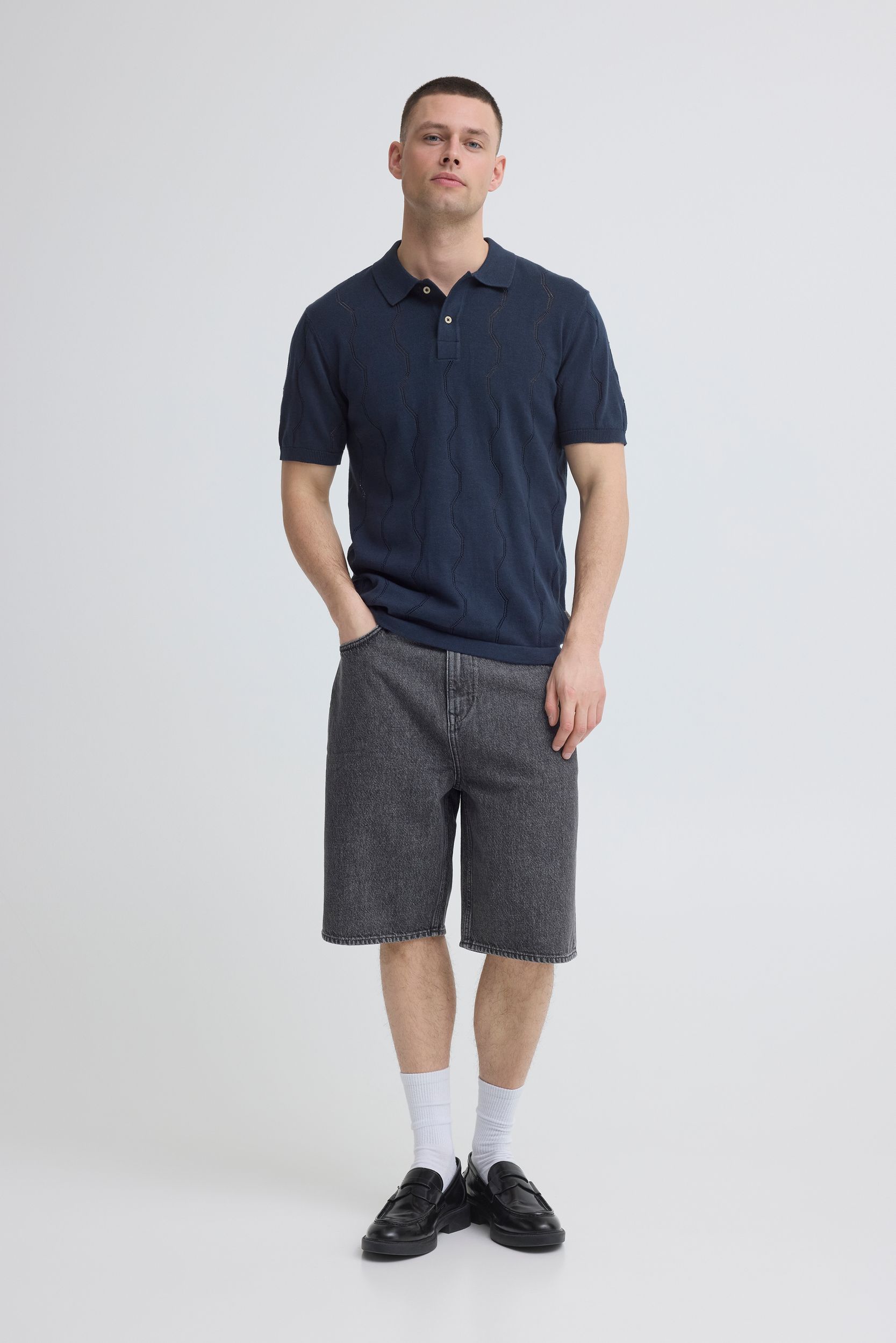 20720742-194011_194011_5.jpg Stilvolles Kurzarm Poloshirt Knopfleiste Rundhals Casual