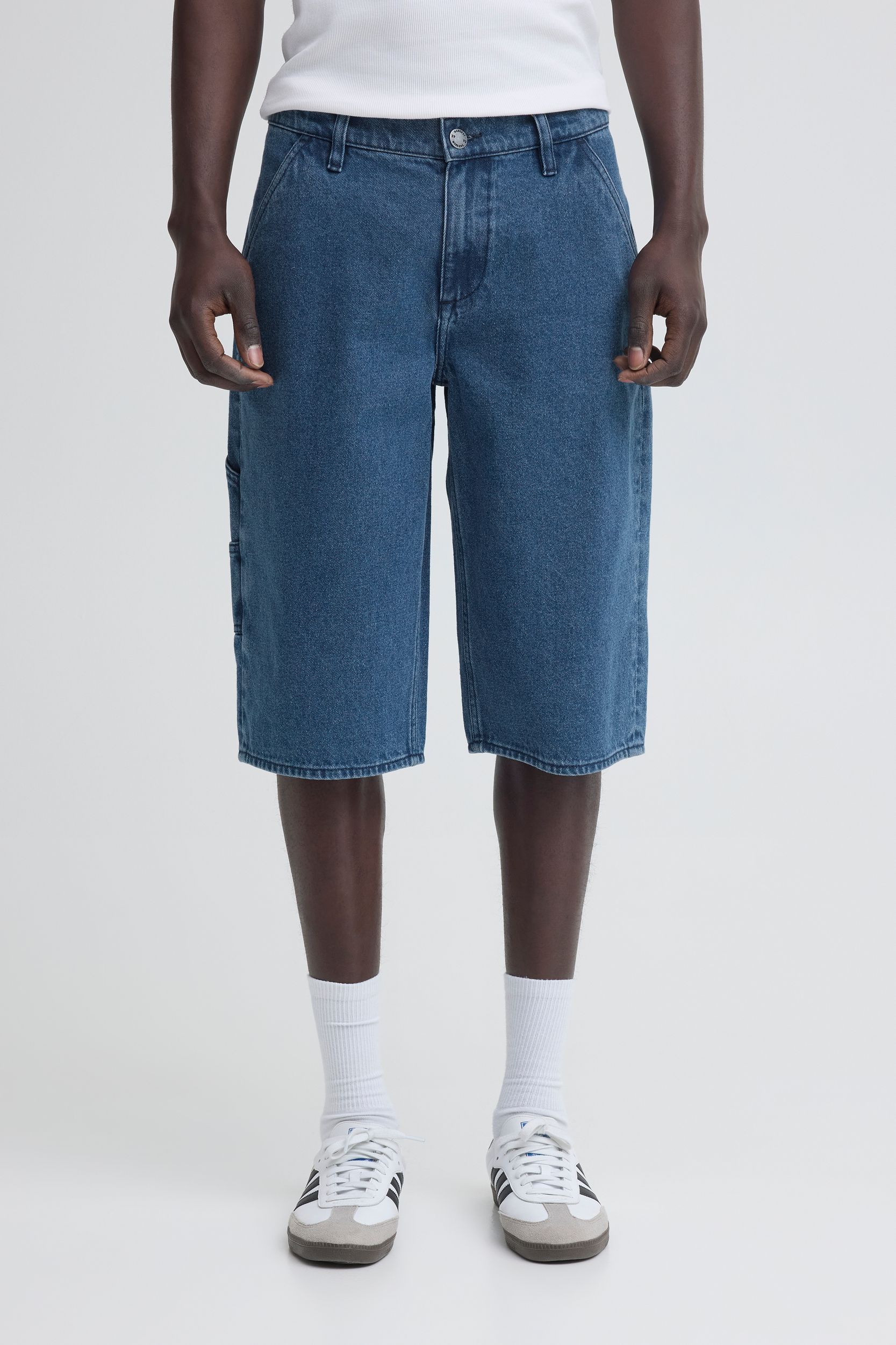 20720823-200291_200291_6.jpg Lockere Knielange Jeansshorts Verdeckter Zip-Fly Sommer