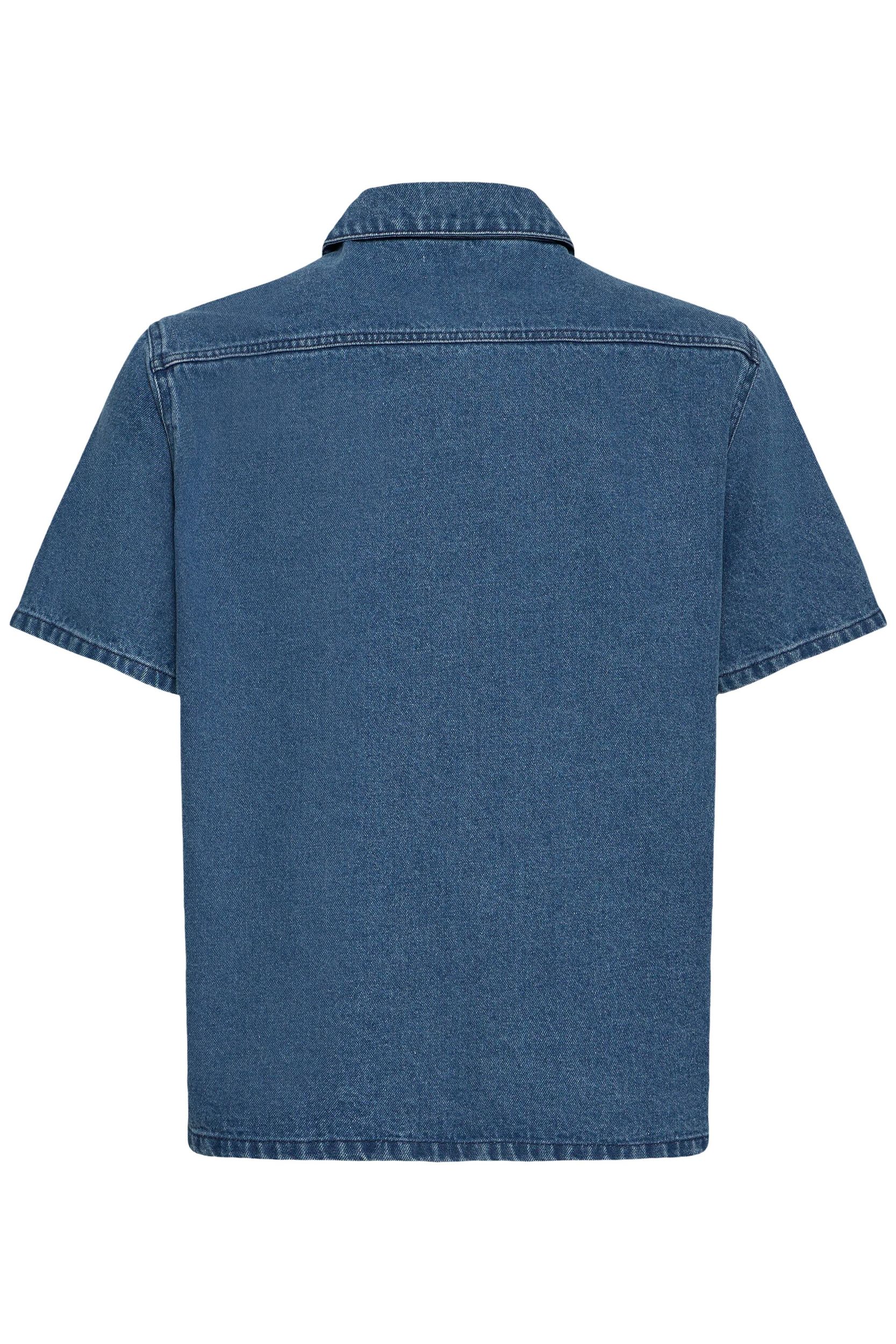 20720822-200291_200291_2.jpg Kurzarm Shirt mit Knopfleiste Kentkragen Loose Fit Denim
