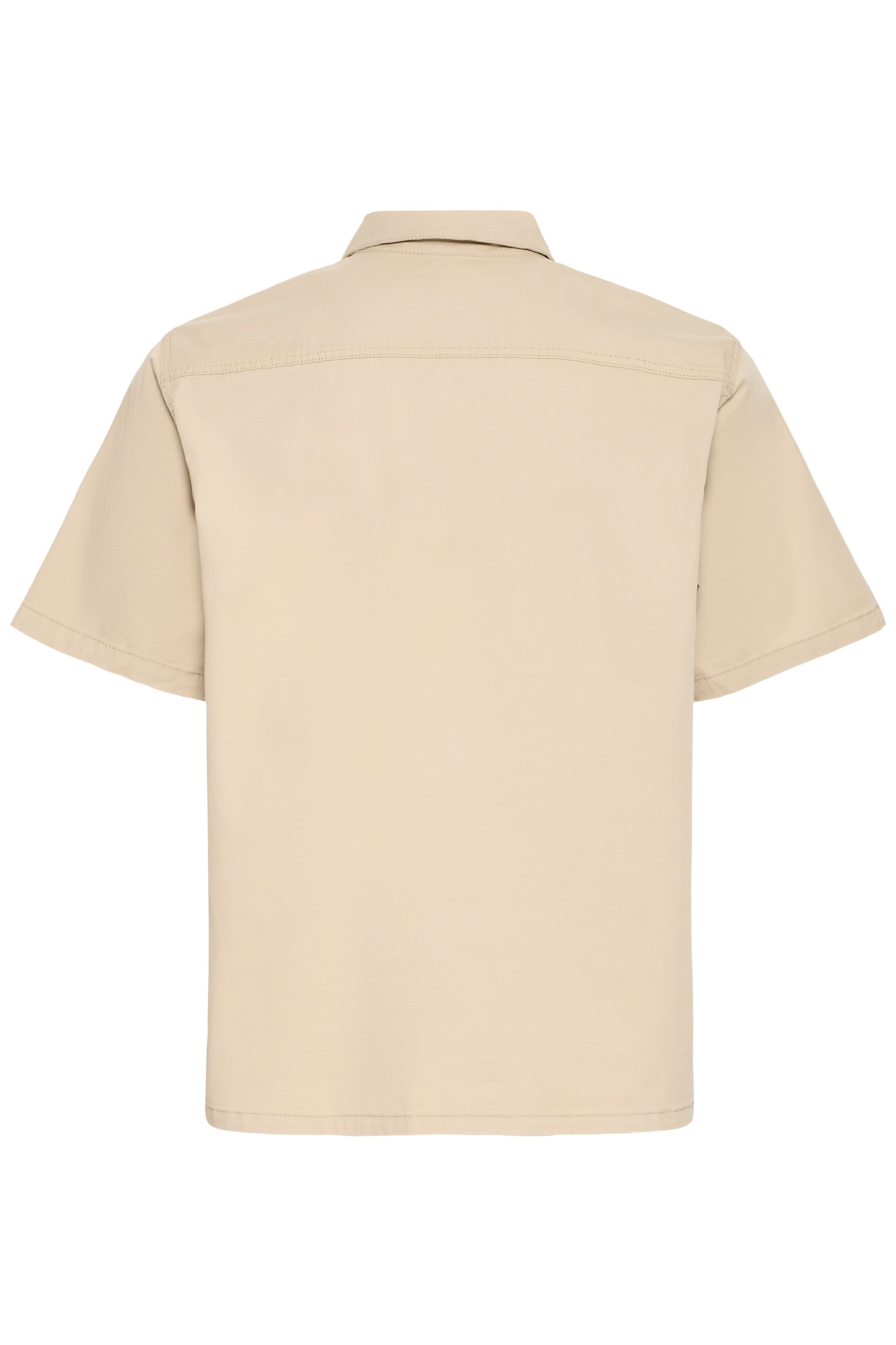 20720821-161104_161104_2.jpg Stylisches Kurzarmshirt Kentkragen Knopfleiste Rundhals