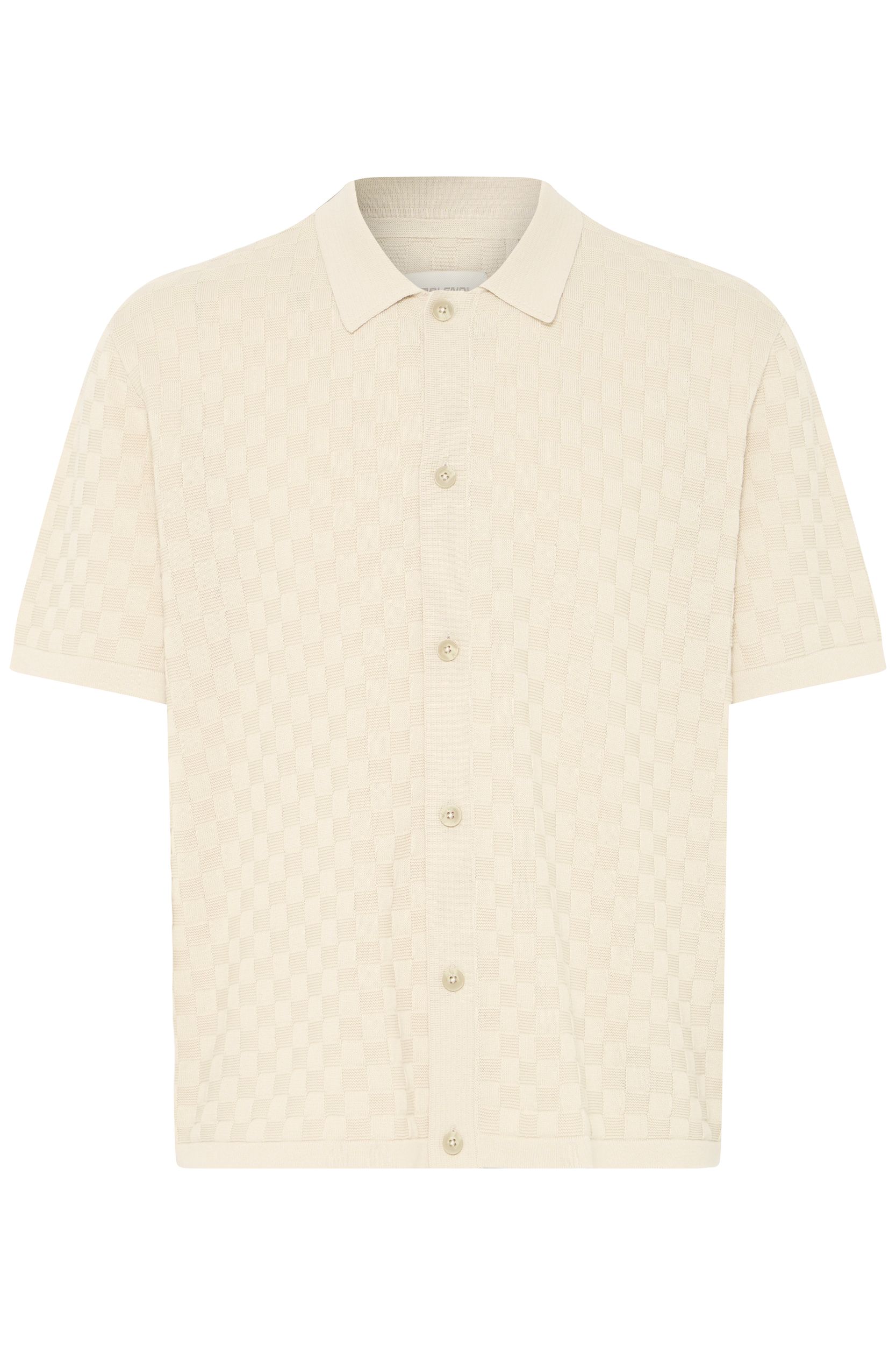 20720774-131008_131008.jpg Bequemes Kurzarmshirt Haifischkragen Knopfleiste Kariert