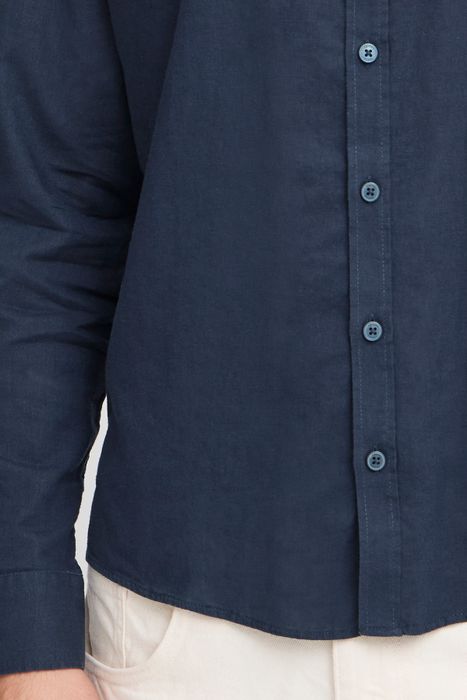 Casual Friday CASUAL FRIDAY Langarmhemd Stehkragen Knopfleiste Unifarben – Dunkelblau, Bild 5